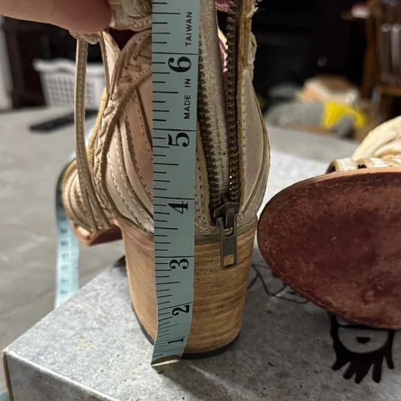 Freebird by Steven Wazee Beige Heeled Booties - Picture 8 of 9